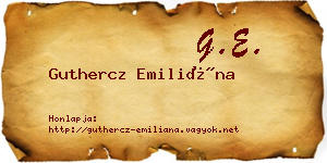 Guthercz Emiliána névjegykártya